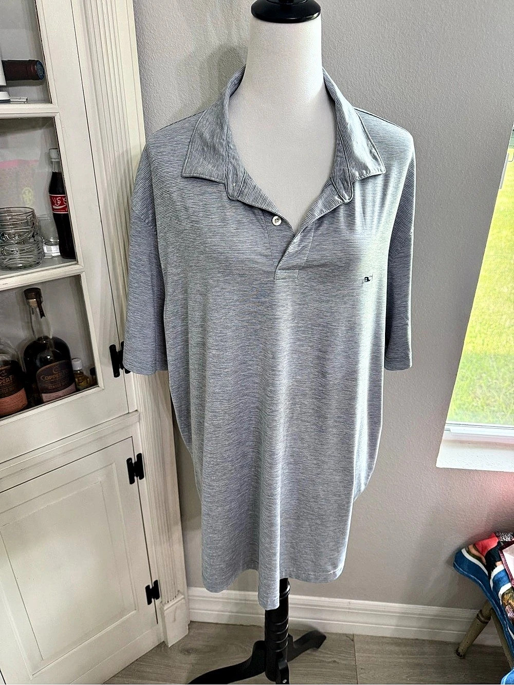 vineyard vines Classic Fit Heathered Polo Gray XXL